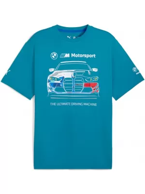 Tričko PUMA BMW MMS BOLD GRAPHIC TEE 632914-06 MODRÝ