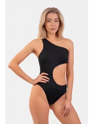 Asymetrické monokiny na jedno rameno 459 BLACK Nebbia