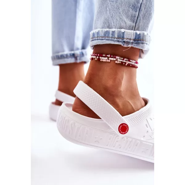  Dámske šľapky nazúvaky BIG STAR II275003 BIELA ​​Big Star Shoes 