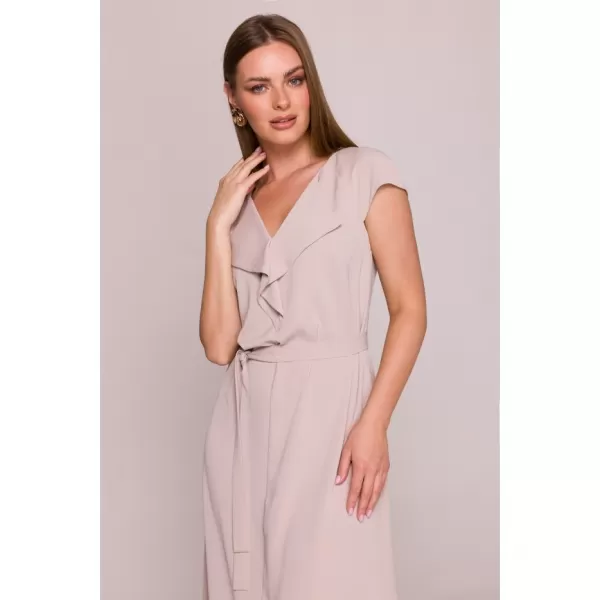  Šaty STYLOVE S411 BÉŽOVÁ 