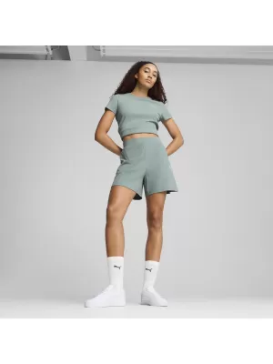 Dámske šortky PUMA ESS ELEVATED SHORTS 685026_30 ZELENÝ MESIAC