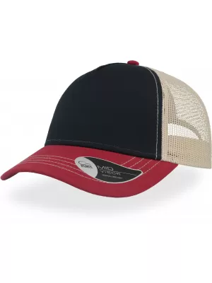 Čiapka ATLANTIS | Rapper Canvas NAVY/BURGUNDY/BEIGE