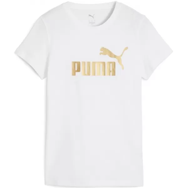  Tričko PUMA ESS METALLIC NO. 1 LOGO TEE 631536-52 BIELY 