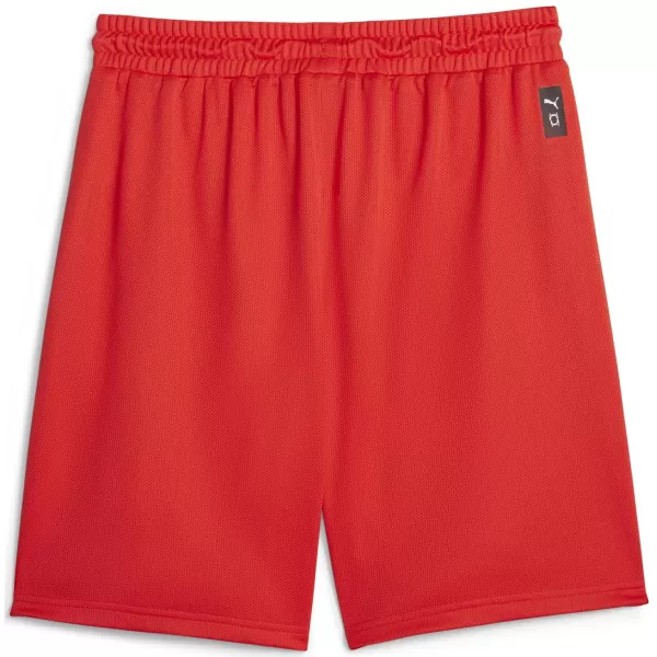  Kraťasy PUMA HOOPS TEAM PRACTICE SHORT 676641_03 ČERVENÁ PUMA 