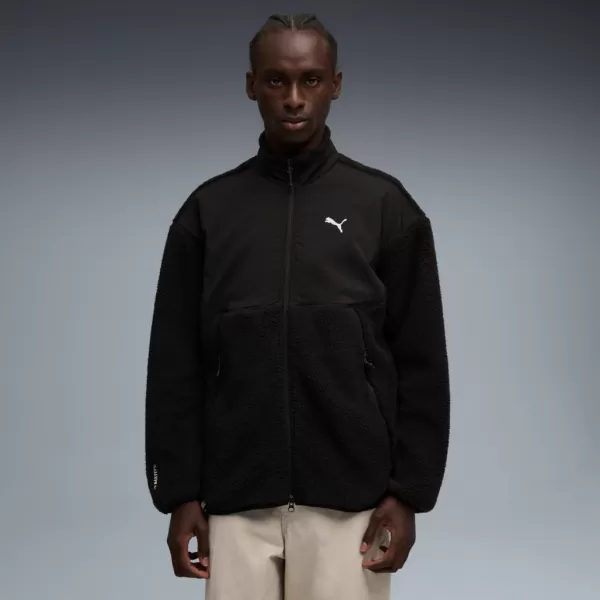  Pánska bunda PUMA TECH SOFT TECH RELAXED SHERPA JACKET 632104-01 ČIERNA 