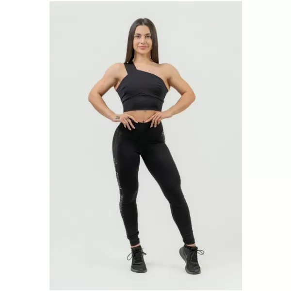  Dámska športová podprsenka s vysokou podporou INTENSE Asymmetric 841 BLACK/GOLD Nebbia 