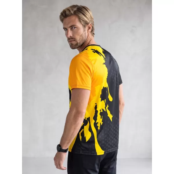 Prémiové pánske funkčné tričko ALTISPORT VOJ/ALM112TR01 ČIERNO-FLUO ORANŽOVÁ 