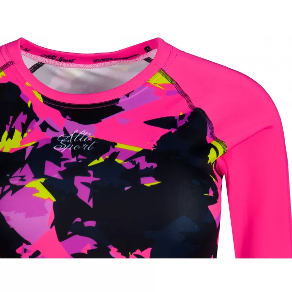  Dámsky funkčný prémiový crop top ALTISPORT VOJ/ALW110TR04 RUŽOVO ČIERNA 