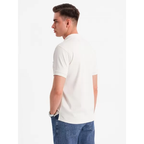  Pánska polokošeľa OMBRE OM-POSS-0148 BIELA 