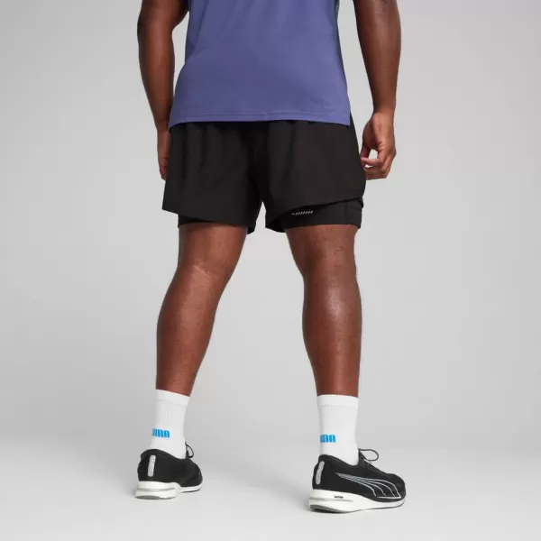  Kraťasy PUMA M RUN ULTRAWEAVE 2IN1 5"" SHORT​ 526635-01 ČIERNY 