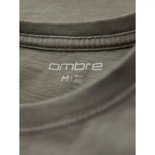  Pánske tričko OMBRE OM-TSWT-0202 SVETLÝ OLIVOVÝ 