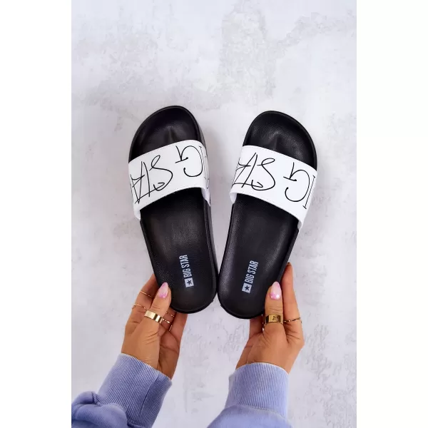  Dámske módne šľapky BIG STAR JJ274A275 BIELA ​​Big Star Shoes 