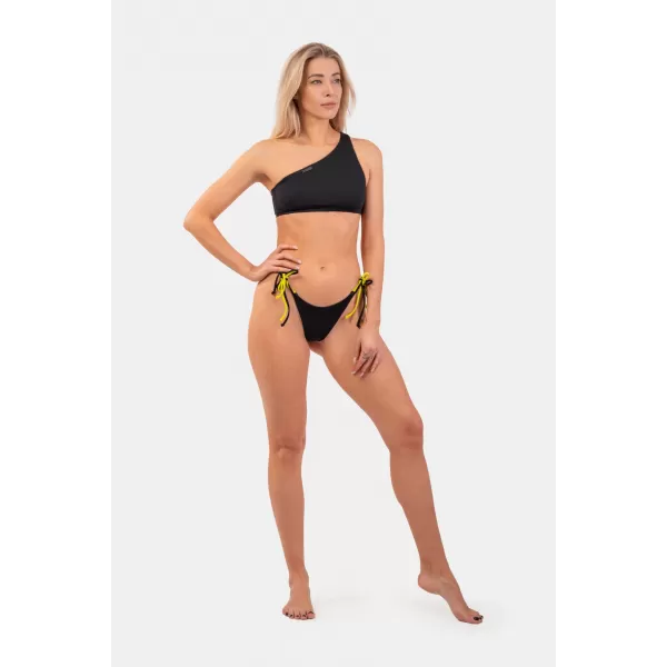  Jedno rameno Bandeau Bikini plavky - Top 448 BLACK Nebbia 