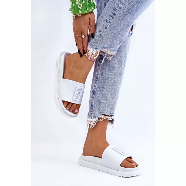  Dámske šľapky BIG STAR LL274428 BIELA ​​Big Star Shoes 