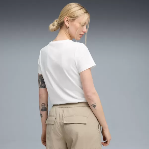  Tričko PUMA ESS METALLIC NO. 1 LOGO TEE 631536-52 BIELY 