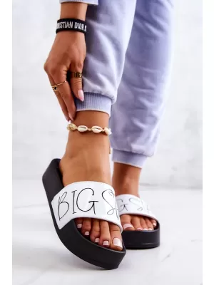 Dámske módne šľapky BIG STAR JJ274A275 BIELA ​​Big Star Shoes
