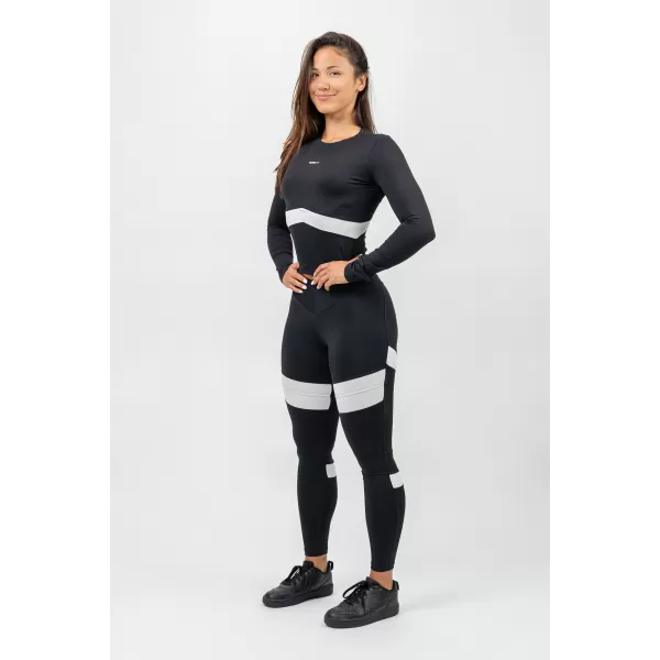  Čierny top s dlhým rukávom TRUE HERO 242 BLACK Nebbia 