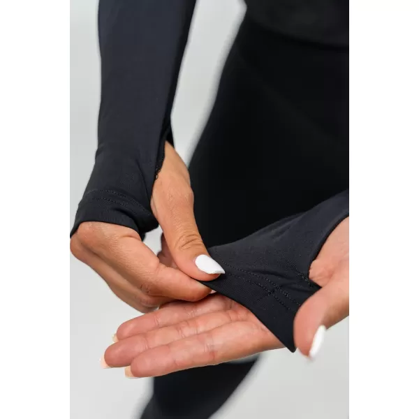  Čierny top s dlhým rukávom TRUE HERO 242 BLACK Nebbia 