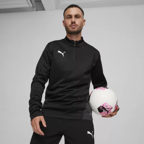  Tričko PUMA TEAMGOAL TRAINING 1/4 ZIP TO 658629_03 PUMA ČIERNA/BIELA/TMAVO ŠEDÁ 