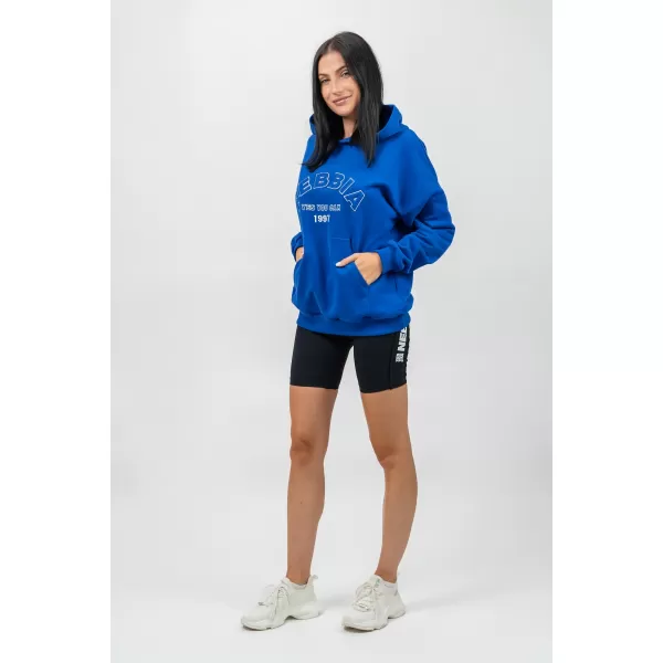  Oversize mikina s kapucňou GYM RAT 256 BLUE Nebbia 