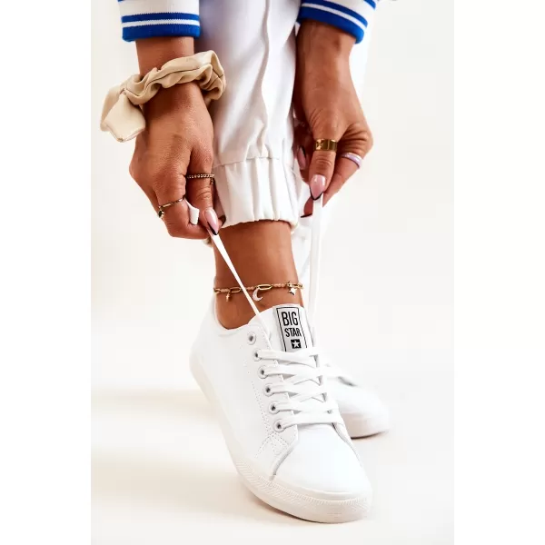  Dámske kožené tenisky BIG STAR JJ274311 BIELA ​​Big Star Shoes 