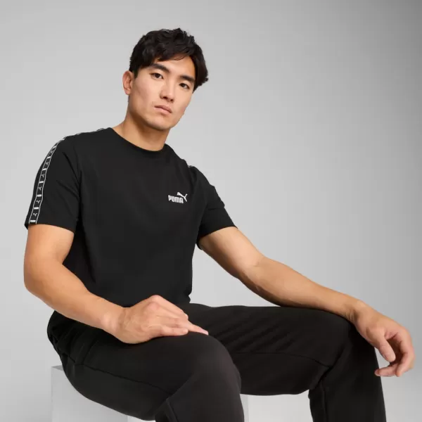  Pánske tričko PUMA ESS TAPE TEE 684674-01 ČIERNA 