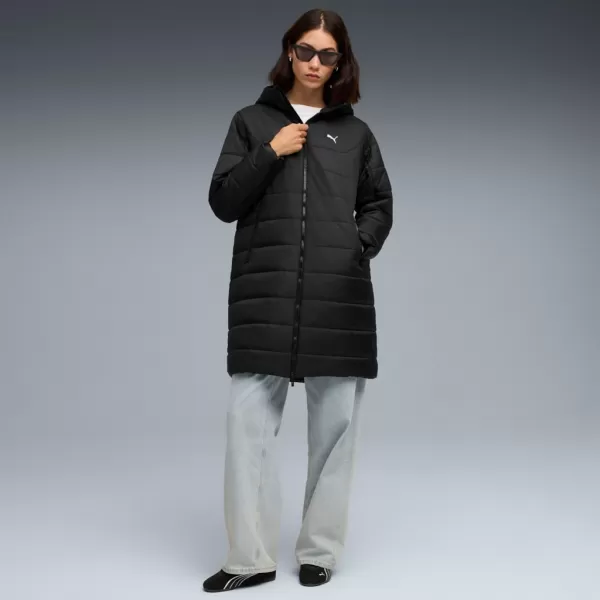  Dámsky kabát PUMA ESS HOODED PADDED PARKA 685232-01 ČIERNA 