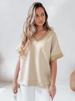Dámske tričko DSTREET SHINE LOVE RY2914 BÉŽOVÁ