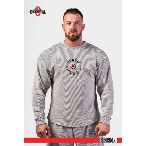 Nadrozmerná mikina bez kapucne SIGNATURE 797 SVETLO GREY Nebbia 