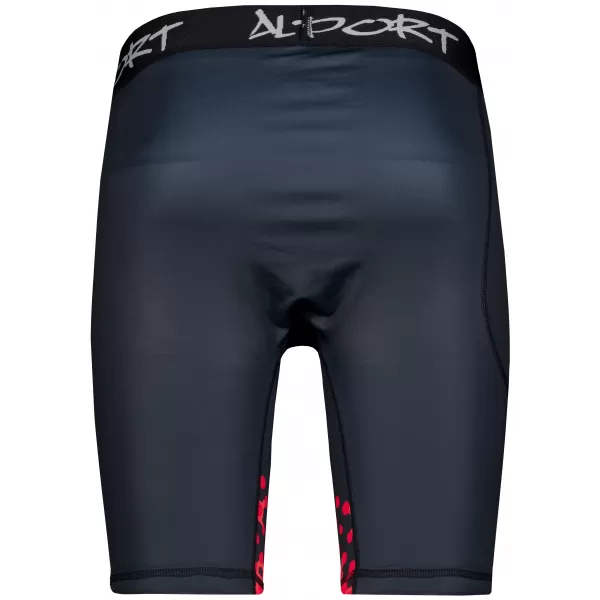  Pánske športové legíny nad kolená premium ALTISPORT VOJ/ALM109LEG02 ČERVENÁ/ČIERNA 