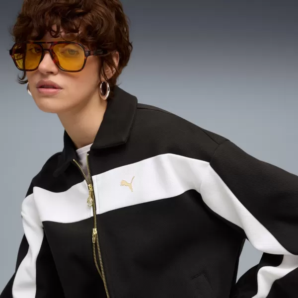  Dámska bunda PUMA T7 RELAXED TRACK JACKET 632137-01 ČIERNY 