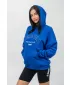 Oversize mikina s kapucňou GYM RAT 256 BLUE Nebbia