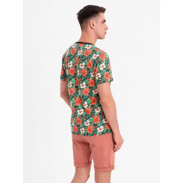  Pánske tričko OMBRE OM-TSFP-0249 ČIERNA 