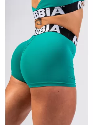 Fitness šortky s vysokým pásom GLUTE PUMP 240 GREEN Nebbia