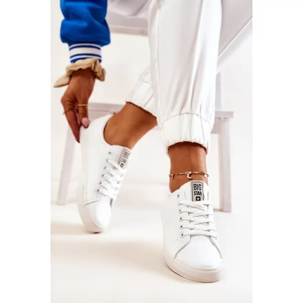  Dámske kožené tenisky BIG STAR JJ274311 BIELA ​​Big Star Shoes 