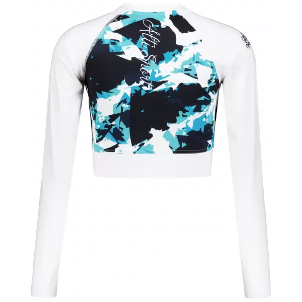  Dámsky funkčný prémiový crop top ALTISPORT VOJ/ALW110TR04 MODRÁ A BIELA 
