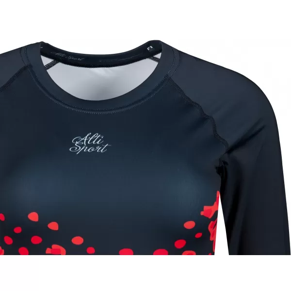  Dámsky funkčný prémiový crop top ALTISPORT VOJ/ALW109TR04 ČERVENO-ČIERNE 