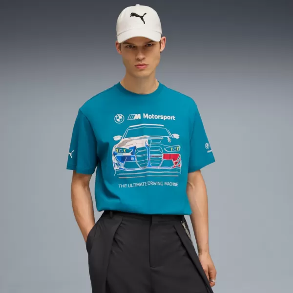  Tričko PUMA BMW MMS BOLD GRAPHIC TEE 632914-06 MODRÝ 