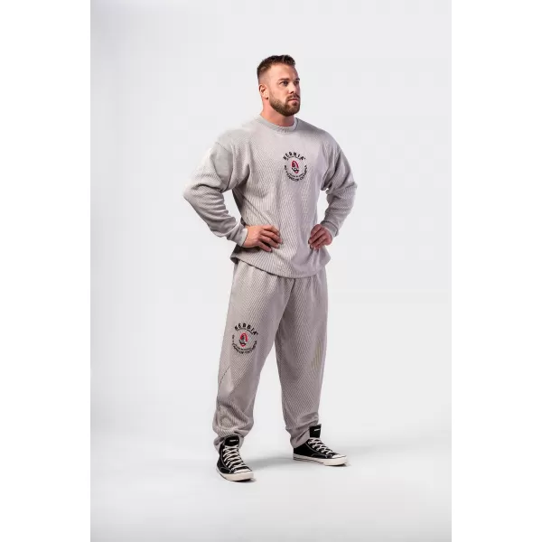  Nadrozmerná mikina bez kapucne SIGNATURE 797 SVETLO GREY Nebbia 