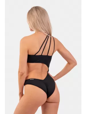 Asymetrické monokiny na jedno rameno 459 BLACK Nebbia
