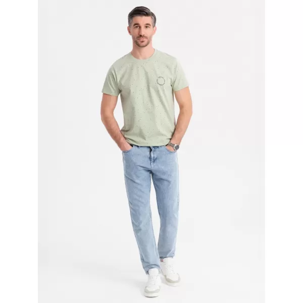  Pánske tričko OMBRE OM-TSFP-0186 MÄTA 