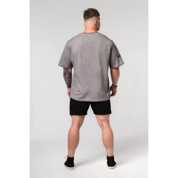  Vyprané bavlnené tričko vysokej gramáže GRIND 370 LIGHT GRY Nebbia 