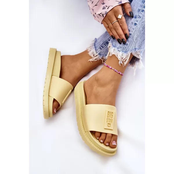  Dámske šľapky BIG STAR JJ274A305 ŽLTÁ Big Star Shoes 