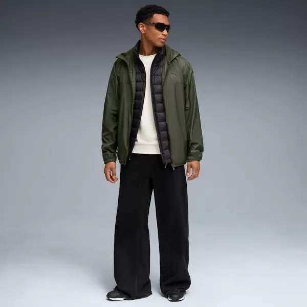 Pánska vetrovka PUMA ESS REGULAR WINDBREAKER 684625-70 ZELENÁ 