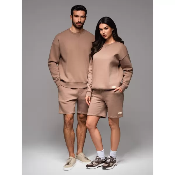 Mikina + šortky OMBRE Z108 HNEDÁ 