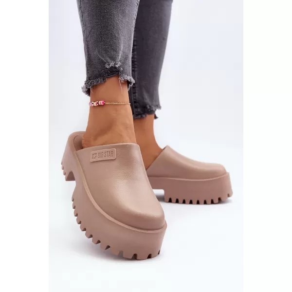  Dámske šľapky BIG STAR NN274016 BÉŽOVÁ Big Star Shoes 
