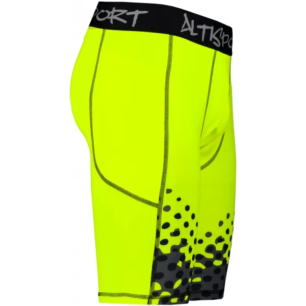  Pánske športové legíny nad kolená premium ALTISPORT VOJ/ALM109LEG02 FLUO ŽLTÁ 