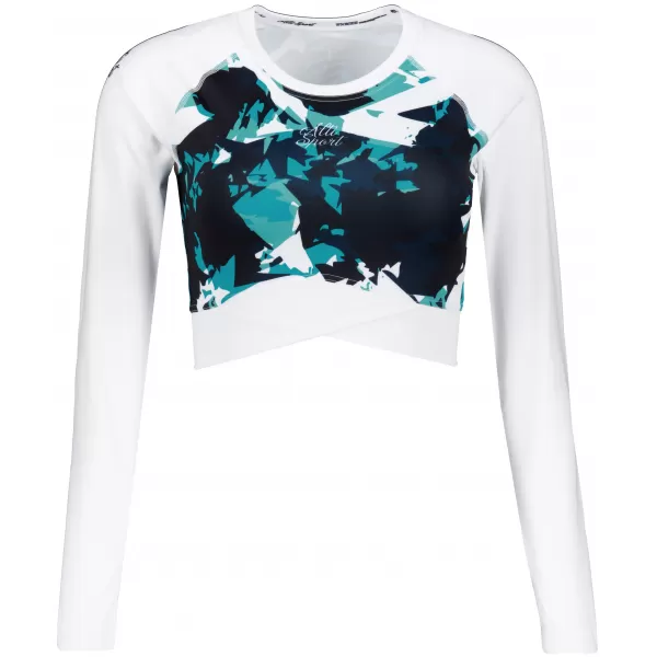  Dámsky funkčný prémiový crop top ALTISPORT VOJ/ALW110TR04 MODRÁ A BIELA 