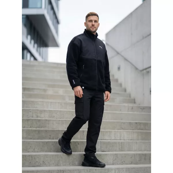  Pánska bunda PUMA TECH SOFT TECH RELAXED SHERPA JACKET 632104-01 ČIERNA 