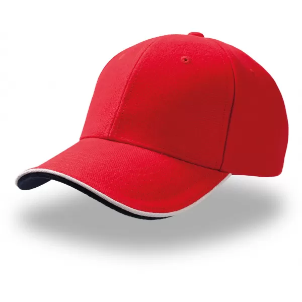 Čiapka ATLANTIS | Pilot Piping Sandwich RED/WHITE 